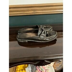 Women's Dexter Dark Brown Leather Tassel Loafers Size 7 Made In USA